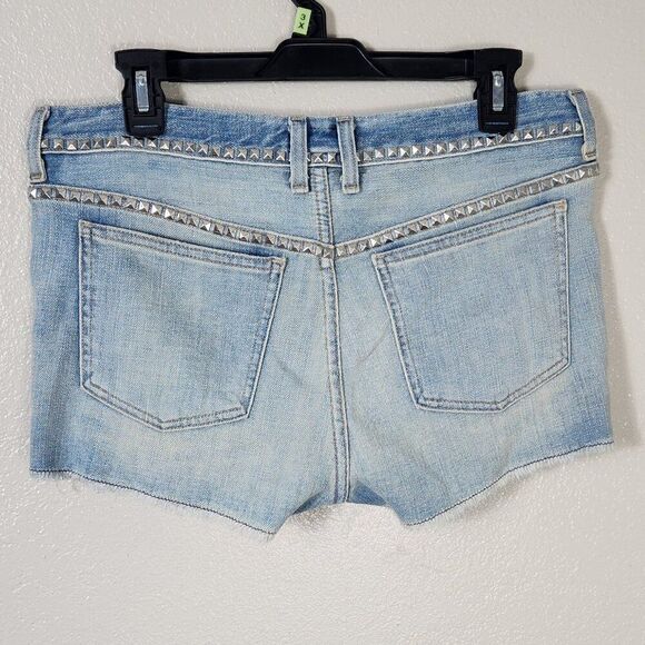 Current/Elliot The Boyfriend Short Silver Stud Wash No. 6007.-0001 Size 27 NWT - Picture 7 of 16